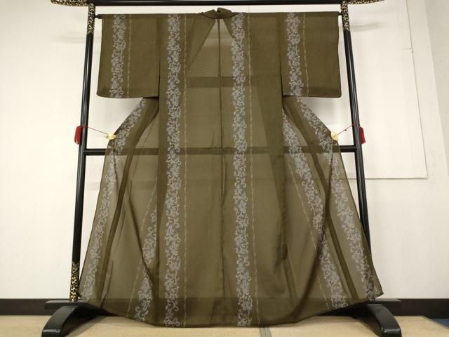 平和屋着物□上質な小紋 麻の葉間道 正絹 逸品 AAAY7792ru