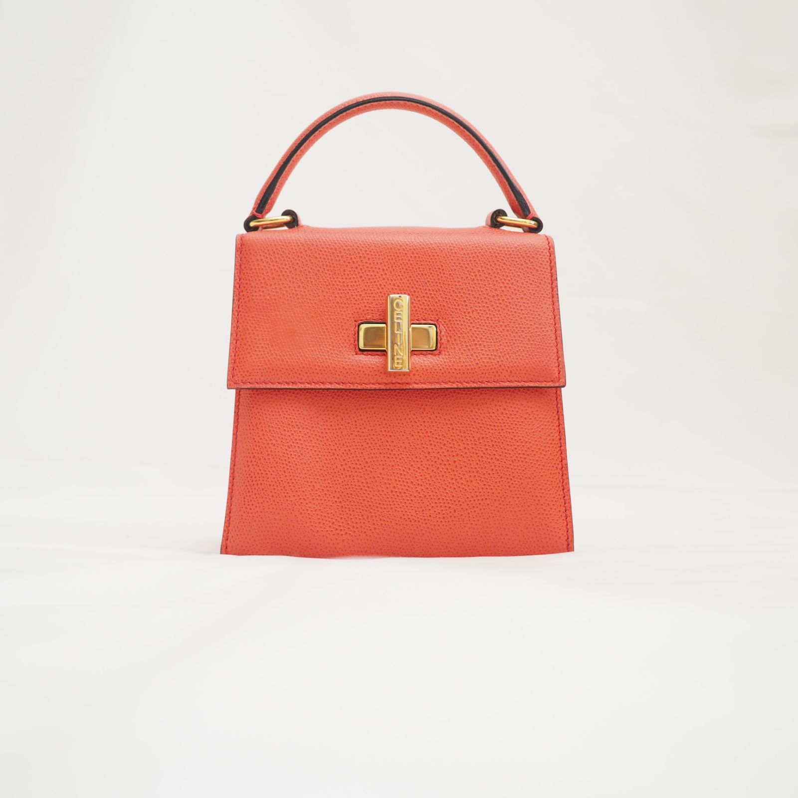 CELINE セリーヌ 2WAY レザー ミニ ハンドバッグ ターンロック