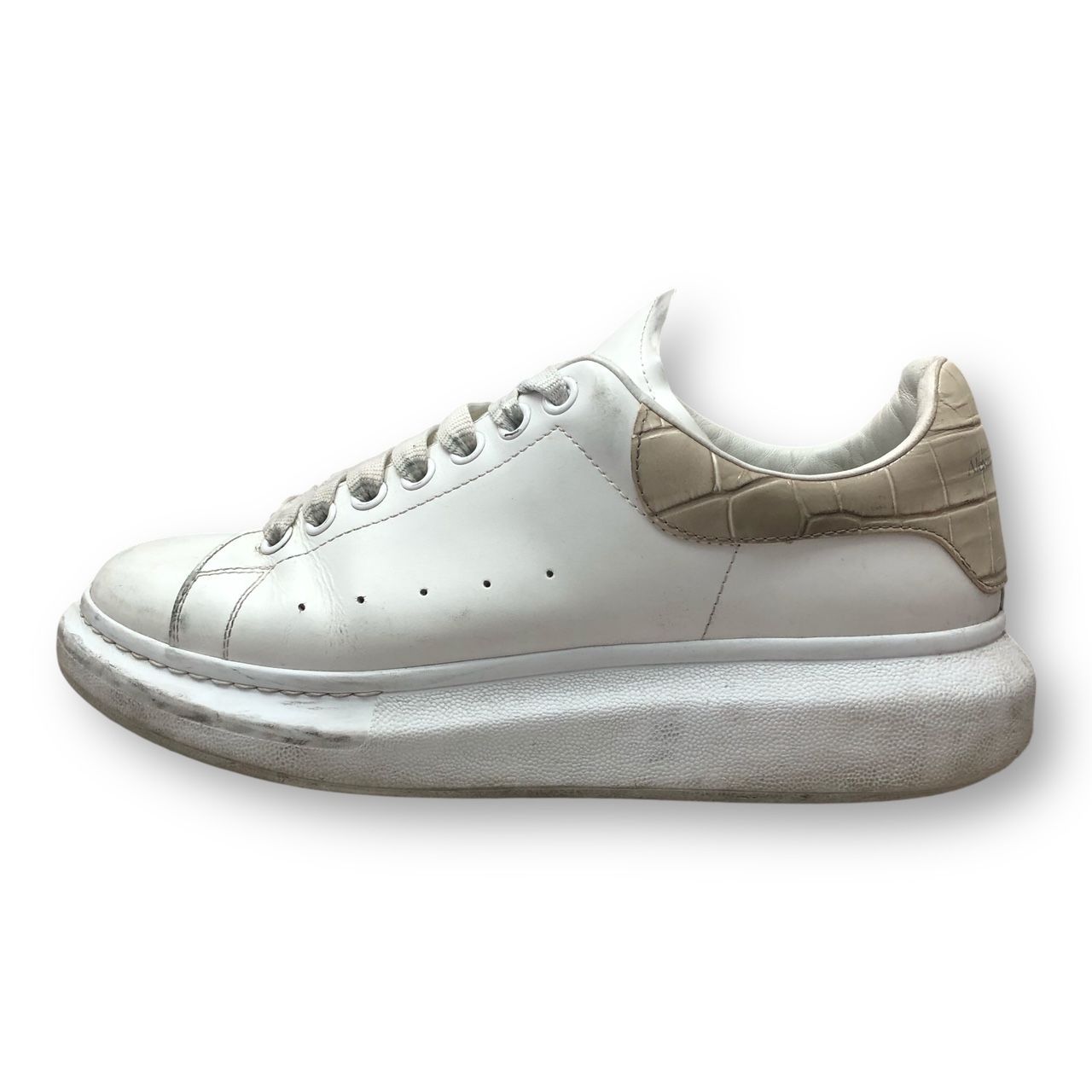 Alexander McQueen クロコ型押し レザー スニーカー 727392 