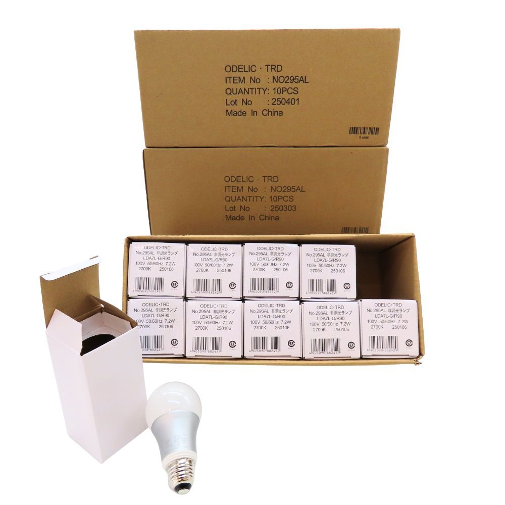 LED電球 ODELIC オーデリック 非調光ランプ NO295AL 30個 LED電球一般形 LDA7L-G|R90 口金 E26 色温度 2700K A2503221