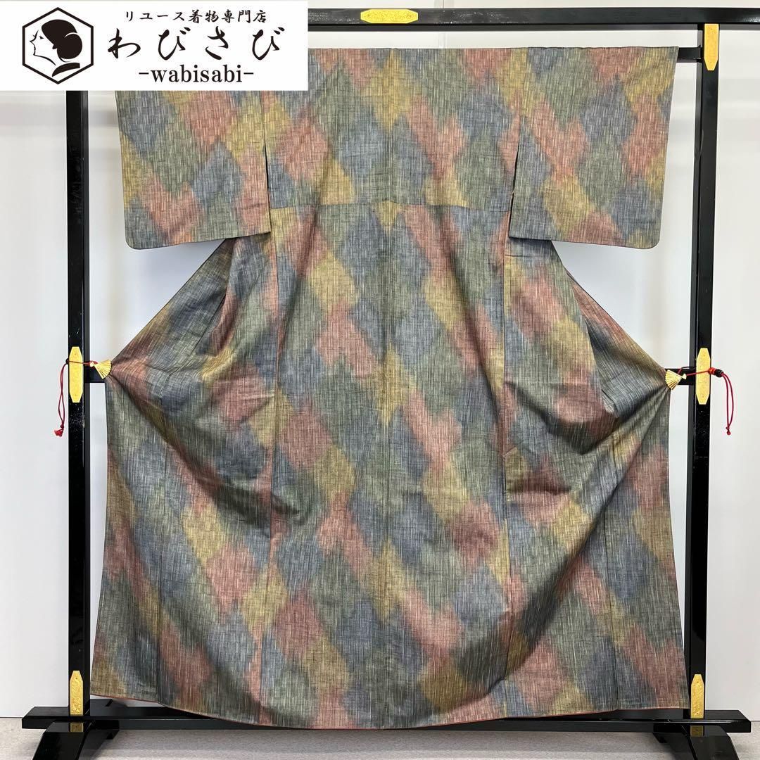 夏着物 小紋 絽 花模様 乳白色 K-5253 夏着物 小紋 絽 花模様 乳白色 K-5253 夏着物 | リユース着物