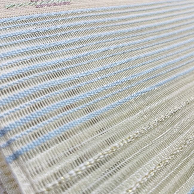 ☆ 新品 美品 名古屋帯 夏 絽 ベージュ 矢羽☆ r696 - メルカリ 