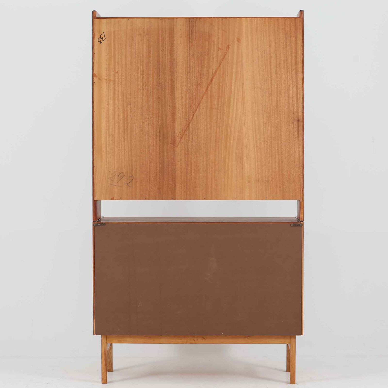 世界 ディスプレイシェルフ チーク×オーク 幅90cm スウェーデン製 北欧ビンテージ家具 収納家具 本棚 キャビネット 木製 飾り棚|DK18711