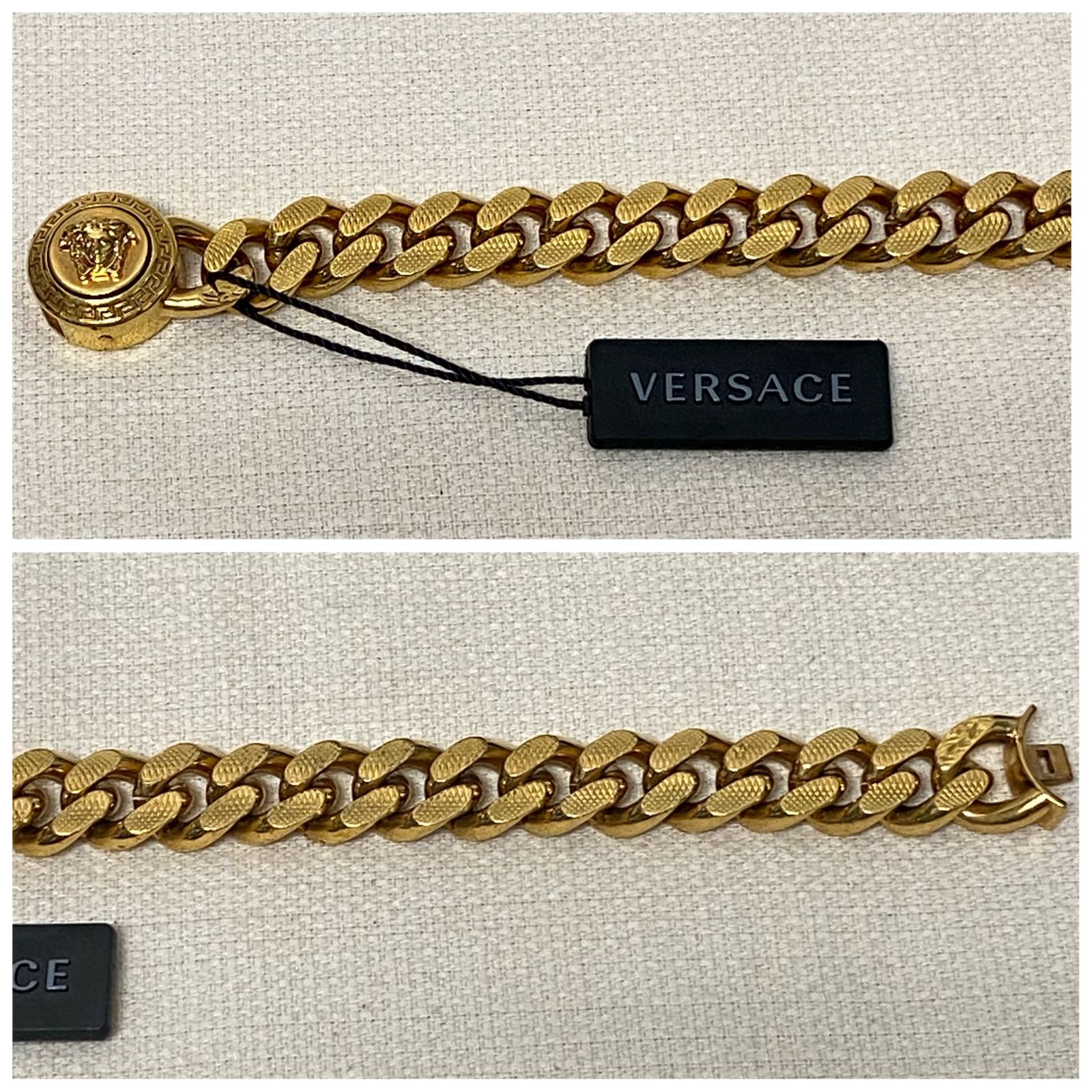 即完売品　VERSACE ヴェルサーチ メデューサ ブレスレット 喜平　Mサイズ メドゥーサ チェーン ブレスレット ゴールド | VERSACE JP