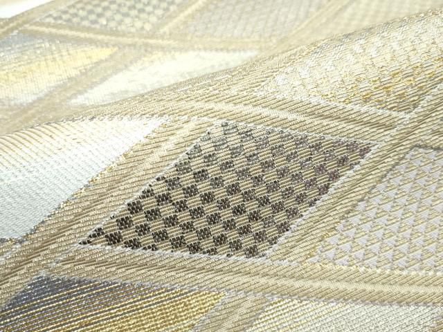 平和屋着物□極上 創業280年 誉田屋源兵衛 六通柄袋帯 金唐革金華燦 金  