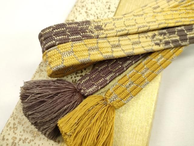 平和屋本店 上 有職組紐道明 帯締め 亀甲組 金糸 宮内庁御用 国立博物館御用 東京芸術大学御用 CXAA0622s5