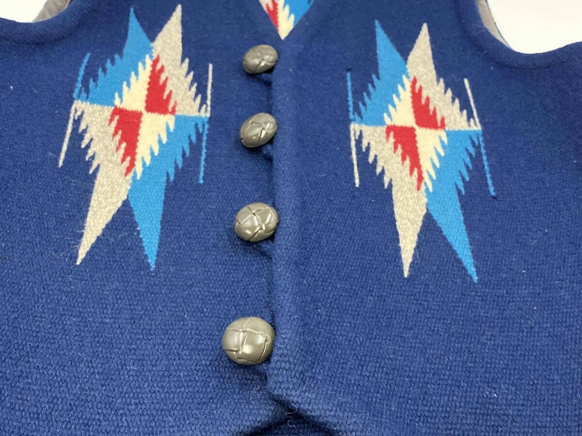 希少 CENTINELA センチネラ チマヨ ベスト グレー　36 Mサイズ チマヨベスト Chimayo ビンテージ オルテガ センチネラ ネイティブ