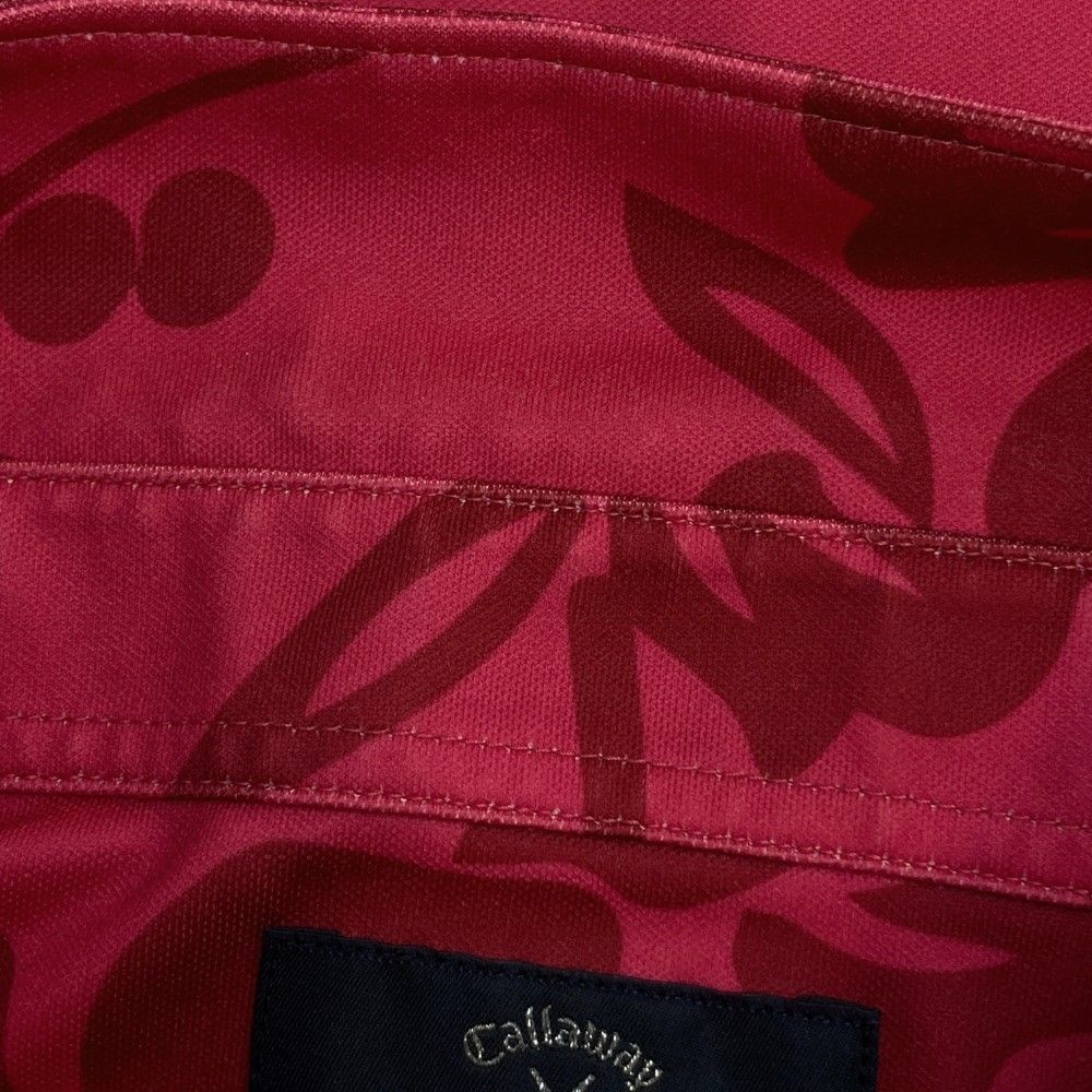 サイズ：L CALLAWAY キャロウェイ 半袖ポロシャツ ハイビスカス