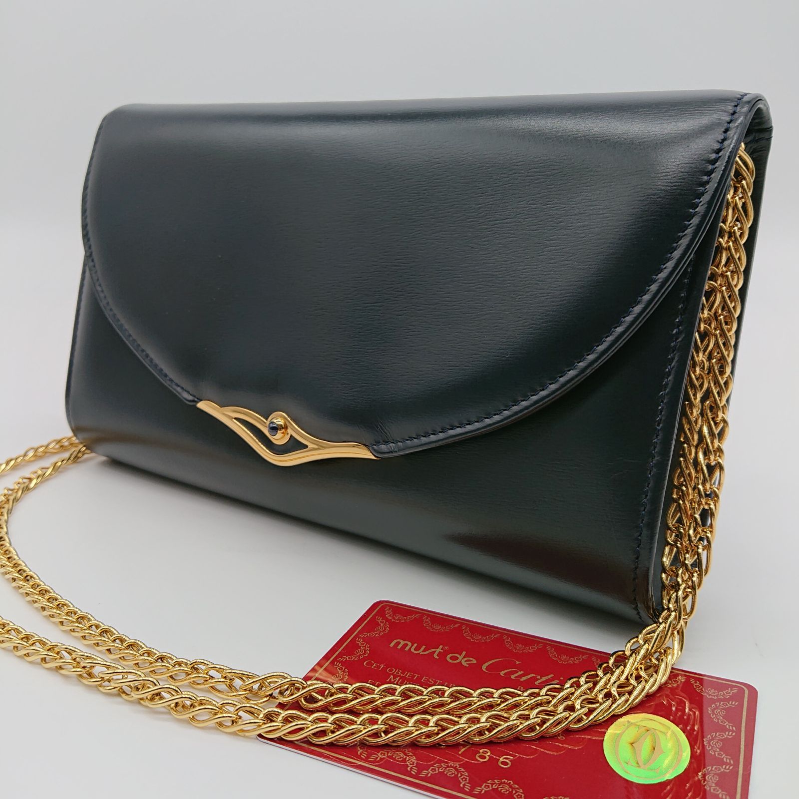 Cartier カルティエ サファイアライン チェーン ショルダーバッグ 
