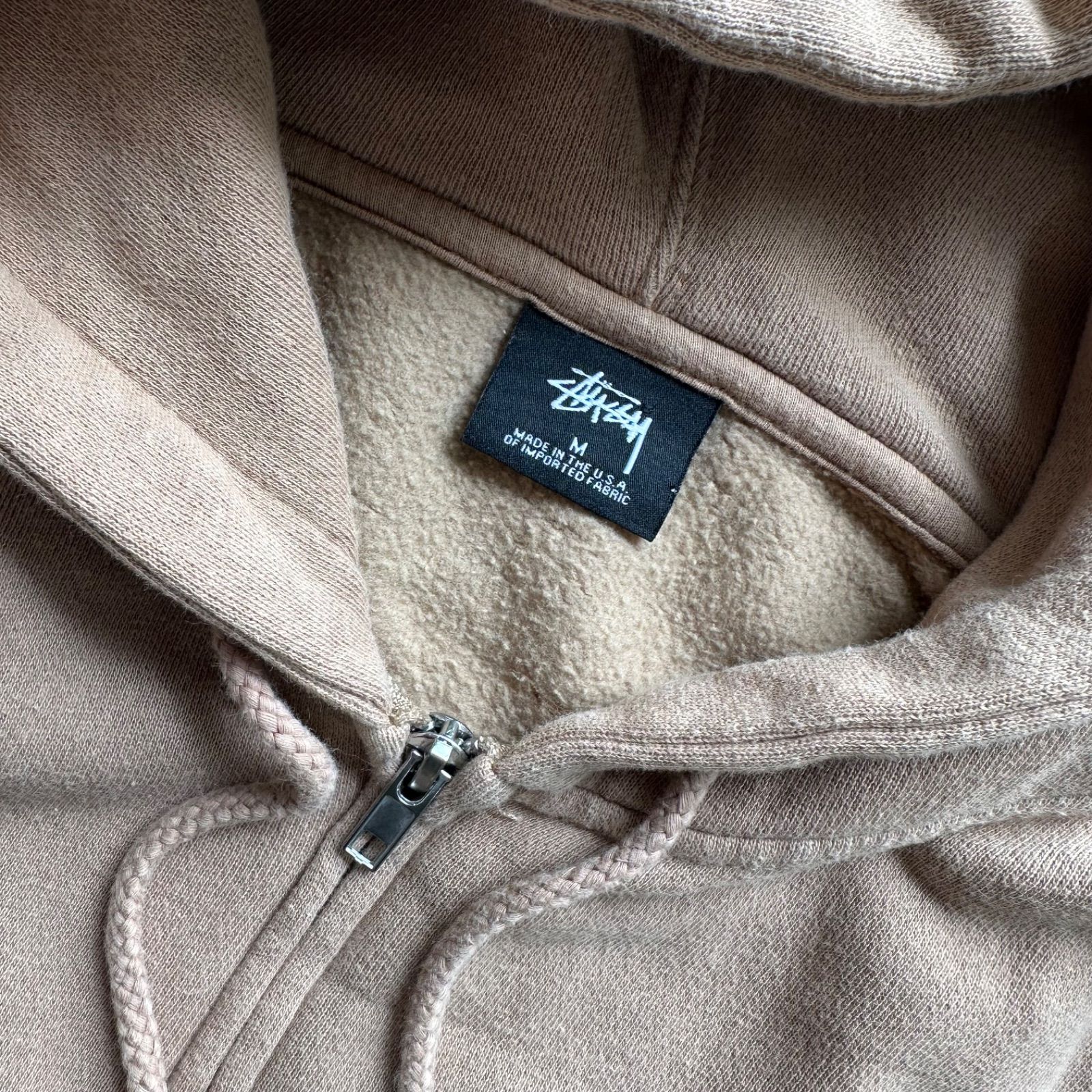 STUSSY フルジップ ドラゴン パーカー 龍 茶色 ブラウン USA製 M