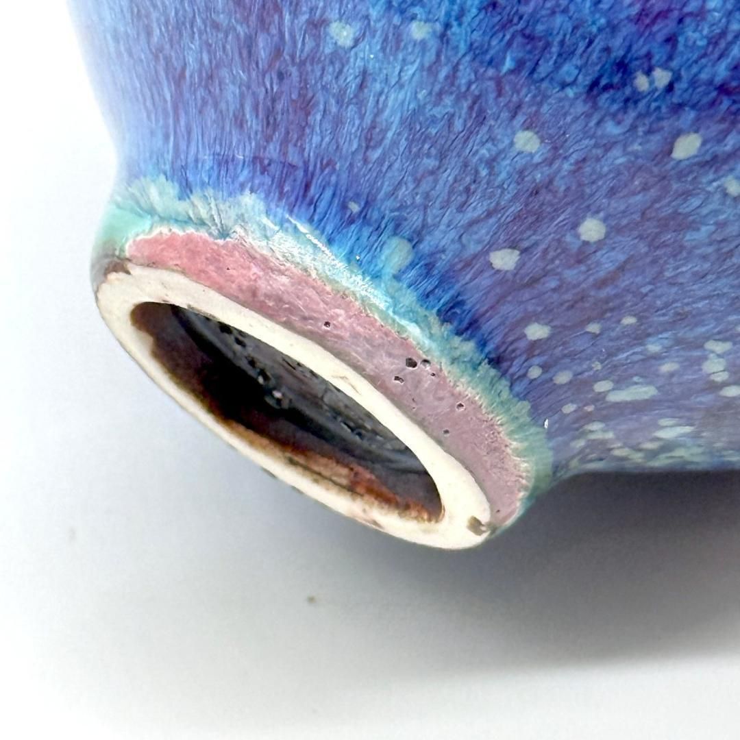 希少！ベルントフリーベリ 瑠璃色柚花瓶 ブルー 花器 Berndt