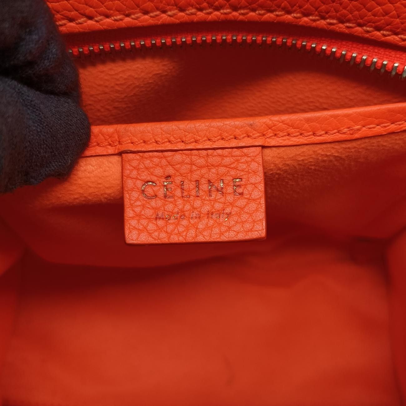 セリーヌCelineラゲージナノショッパーオレンジレザーW-SN-0171 DECORATOM_COM_BR