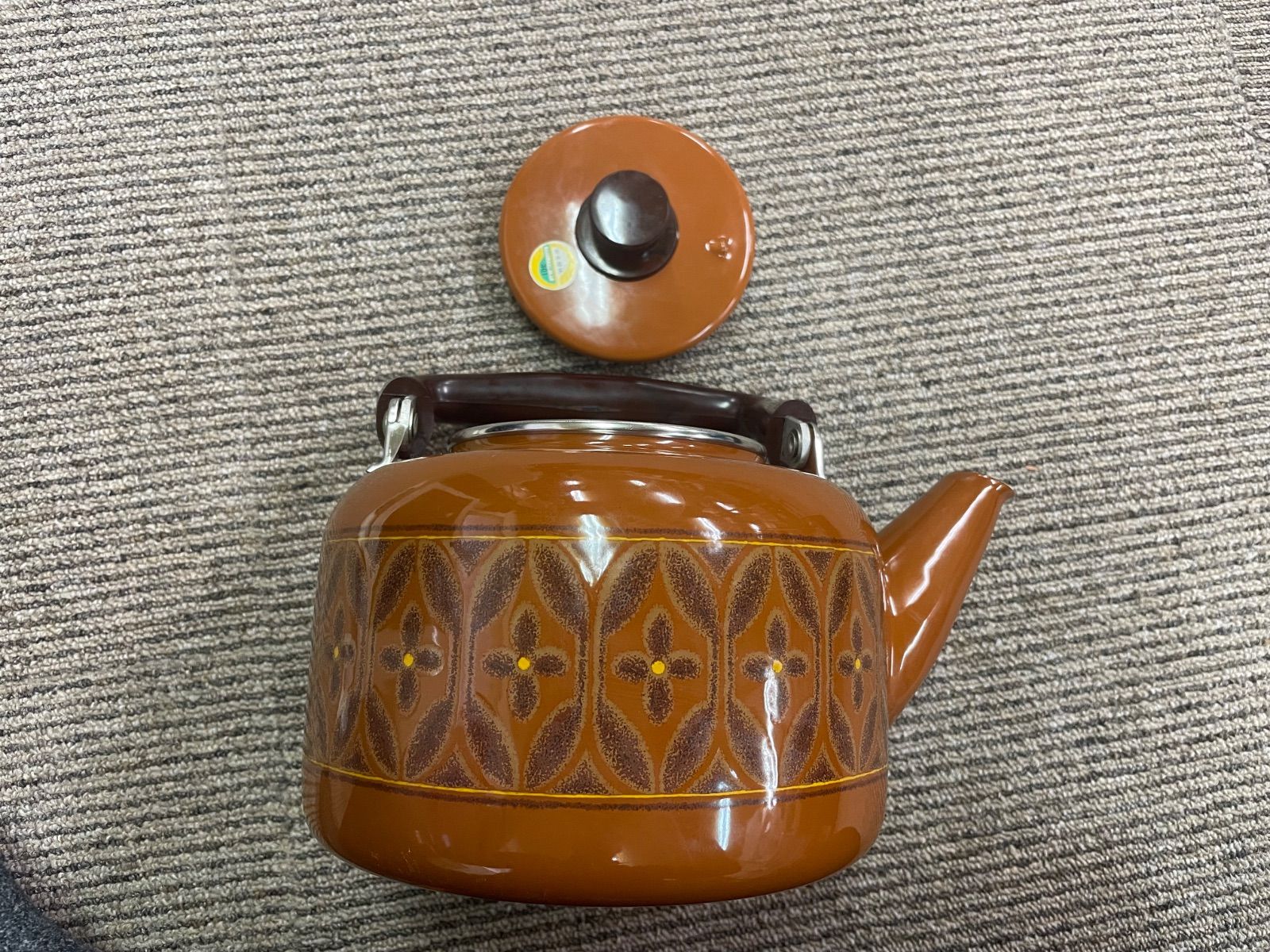 昭和レトロ ビンテージ やかん ホーロー やかん サビ