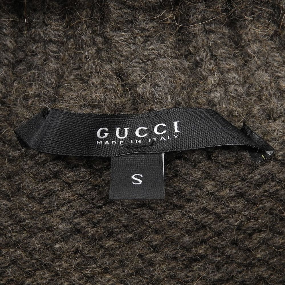美品グッチGUCCIブラウンニットポンチョM 2025年最新】グッチ ポンチョの人気アイテム - メルカリ