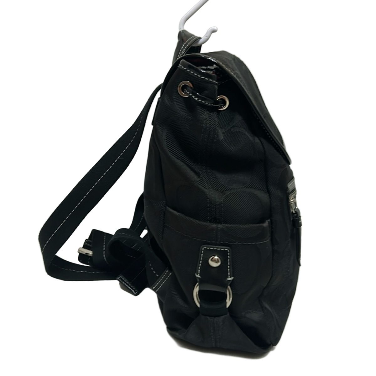 美品 COACH コーチ リュック ブラック 黒 レザー 超美品】COACH レザー リュック ブラック