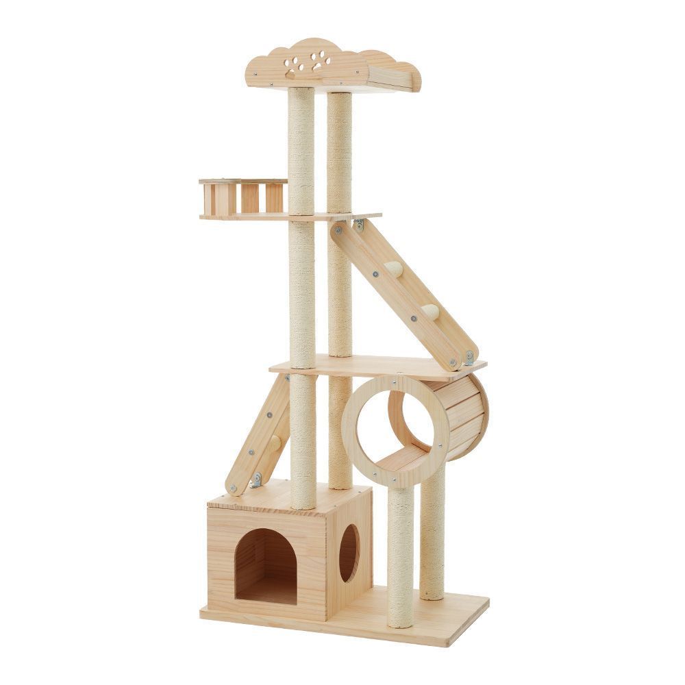 キャットタワー 木製 宇宙船カプセル 大型 多頭飼い 据え置き型 大型猫