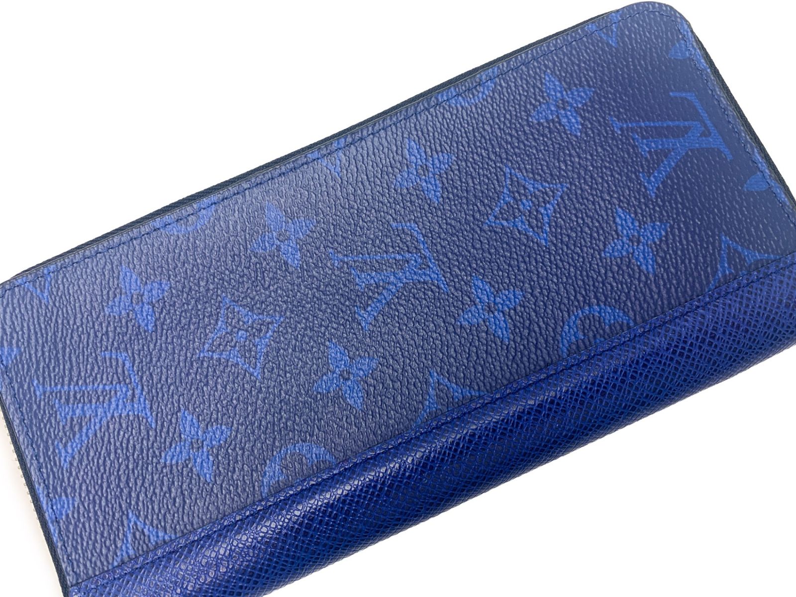 LOUIS VUITTON ルイヴィトン タイガラマ×モノグラムエクリプス ジッピーウォレット ヴェルティカル M30447 コバルト ブルー系 青 長財布 サイフ ブランド メンズ