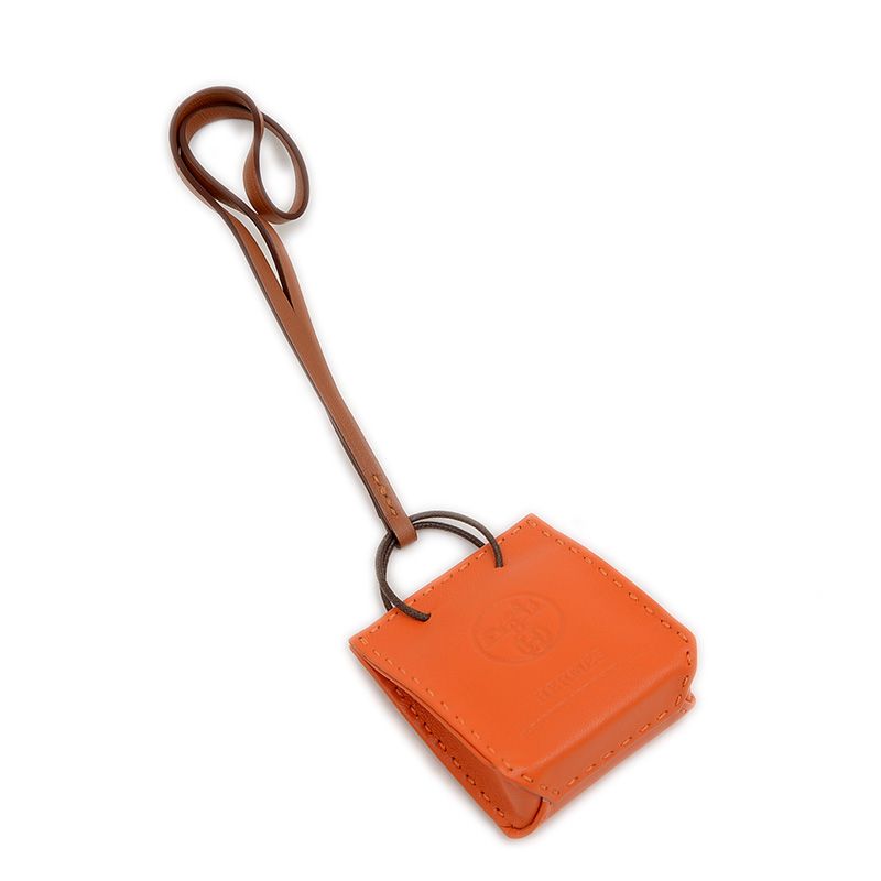 エルメス HERMES バッグチャーム サックオランジュ Y刻印 HERMES - エルメス バッグチャーム サックオランジュ オレンジ