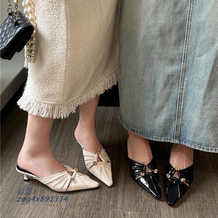 ミュール サンダル ポインテッドトゥ ストラップ レディース 歩きやすい 痛くない 宅込 送料無料   zeg4x891334