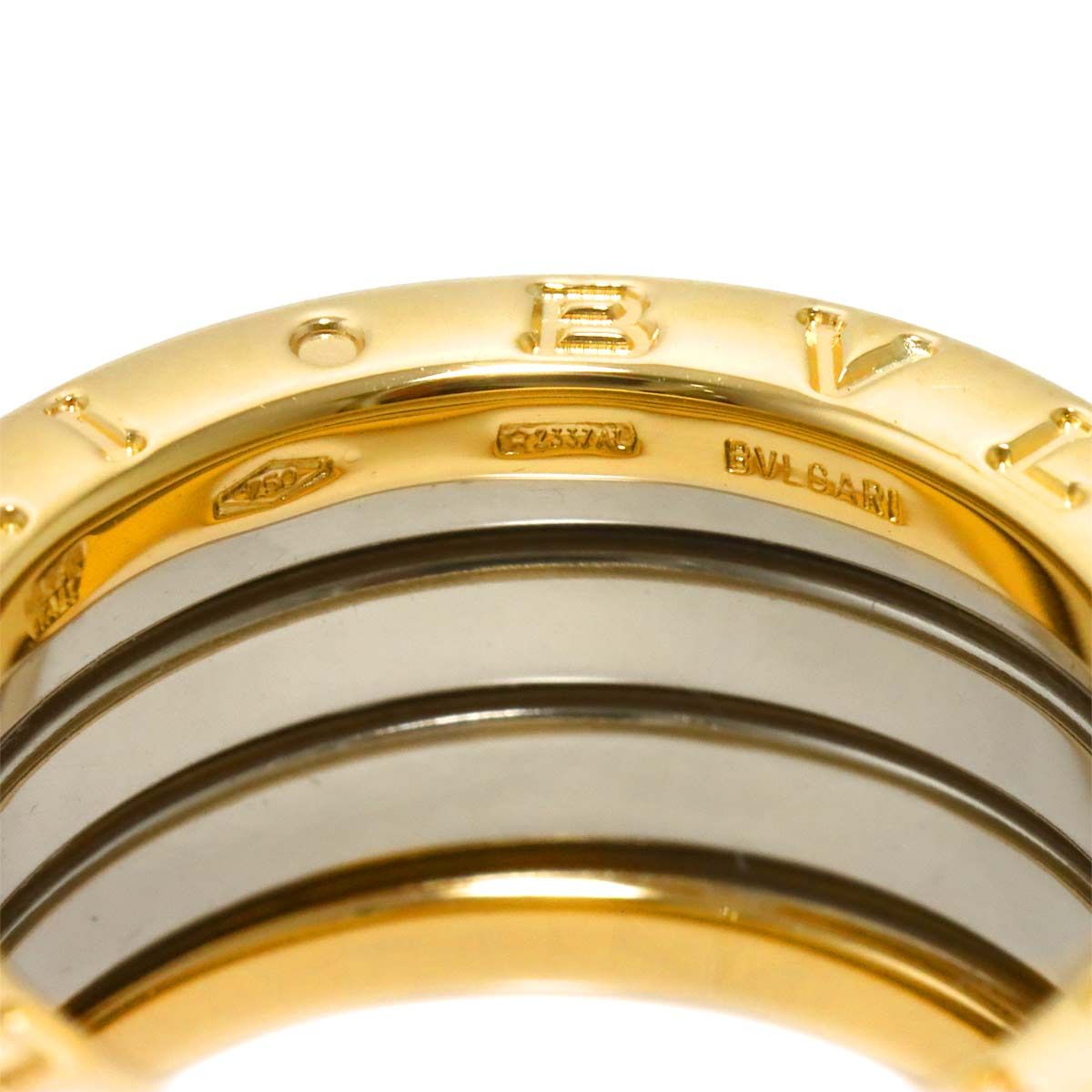 ブルガリ BVLGARI ビーゼロワン 4バンド #49 リング K18 YG WG