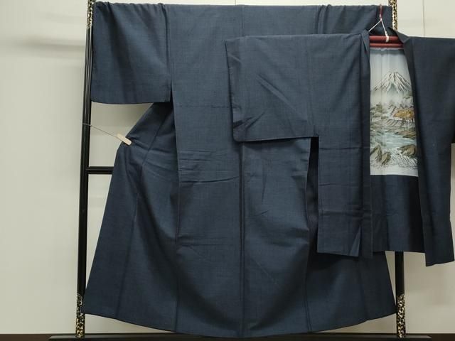 平和屋着物●男性 結城紬 アンサンブル 杢 正絹 CAAS0275th