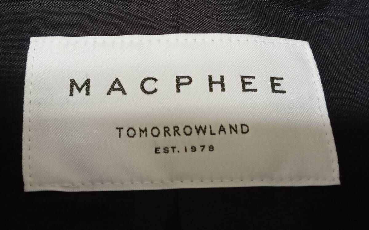 MACPHEE|マカフィー|チェスターコート| 12-08-34-08431|ブロークツイードオーバーサイズドコート|ブラック×ホワイト|サイズ34