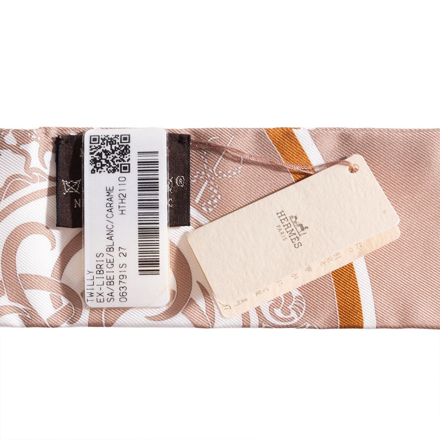 エルメス EX-LIBRIS ツイリー スカーフ 063791S ex-libris-forever-twilly--