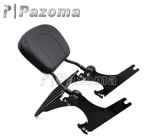 ハーレー 2002-05 ダイナ デタッチャブル シーシーバーバックレスト ラック 荷台 ブラック | FXD FXDC FXDL. FXDX ローライダー