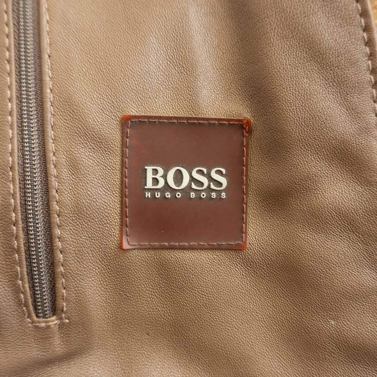 高級品】HUGO BOSS【ムートン ライダースジャケット】50 レザー