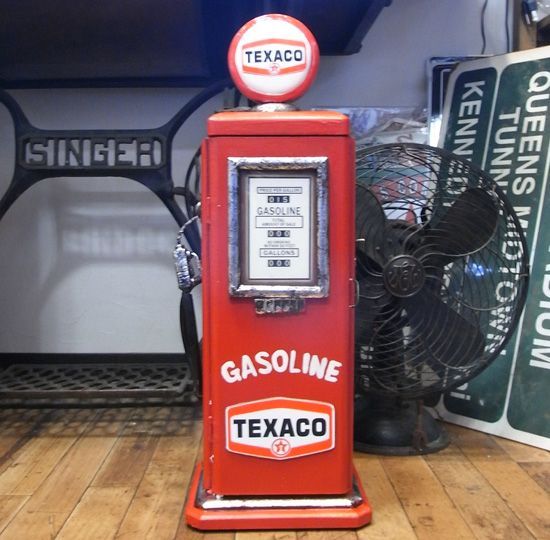 ガスポンプCDタワー テキサコ (TEXACO2) キャビネット マルチラック 赤