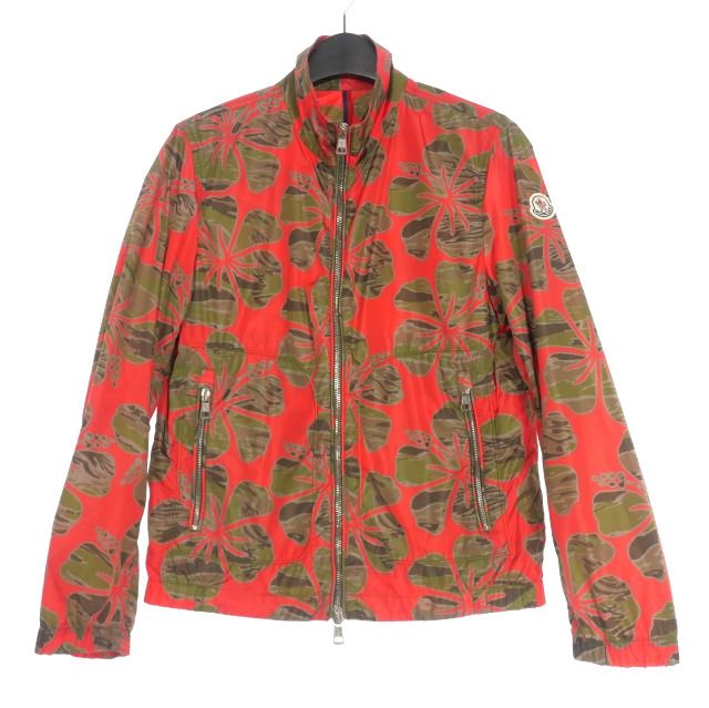 モンクレール MONCLER RENOIR ハイビスカス柄 カモフラ ナイロン 