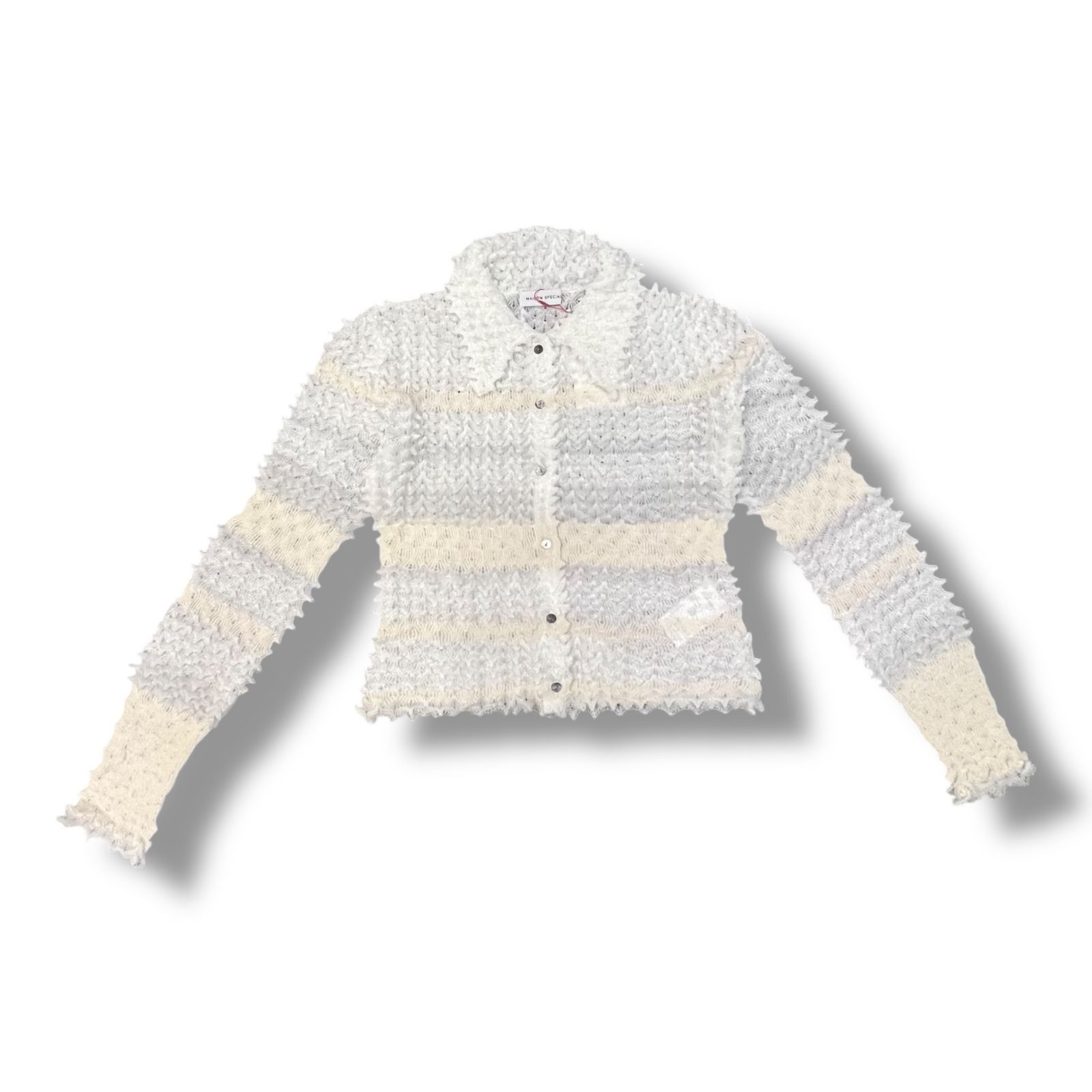 参考上代17930円 未使用品 MAISON SPECIAL Multi Border Spiky Knit 