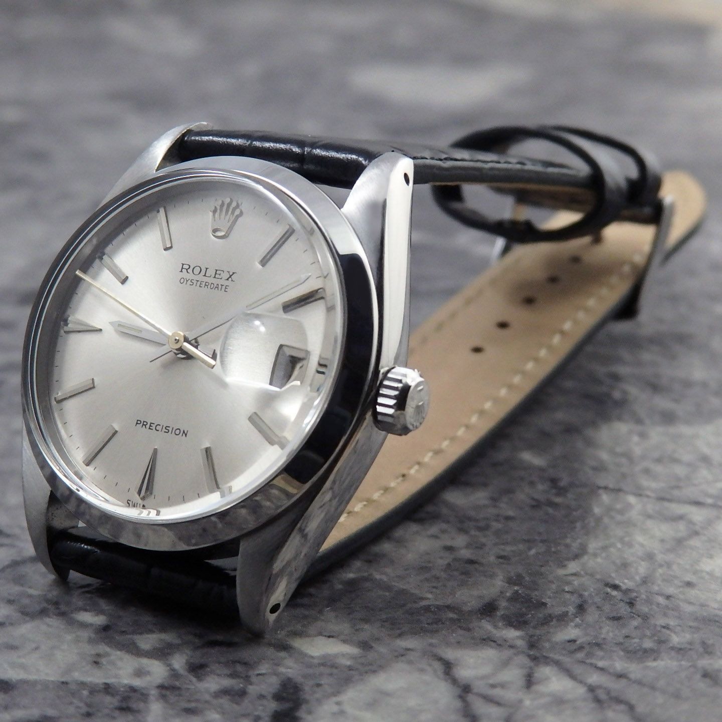 ROLEX オイスターデイト クサビインデックス Ref.6694 シルバー文字盤