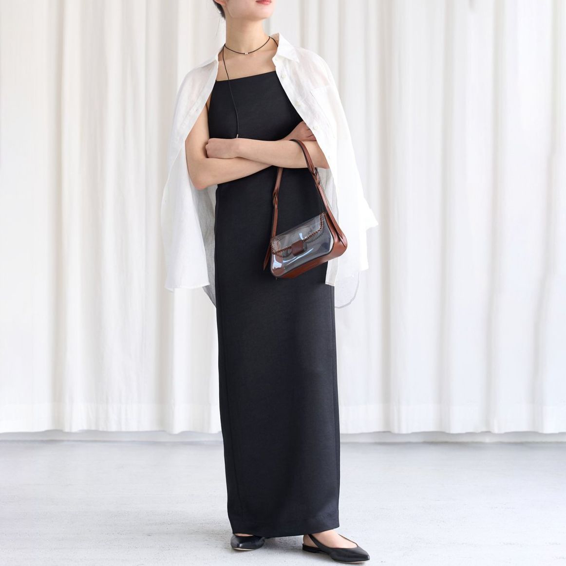 IENA (イエナ) endo.ダブルサテンキャミワンピース 24040900914110  