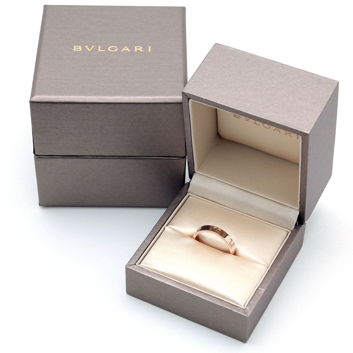 中古 美品 】ブルガリ BVLGARI 指輪 新品仕上済 K18PG ビー・ゼロワン  