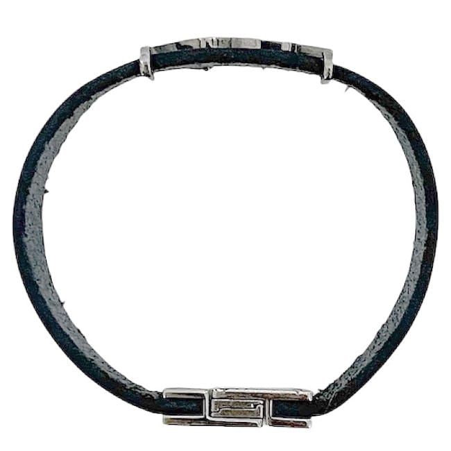 SAINT LAURENT カサンドラレザーブレスレット ブラック サンローラン ブレスレット ブラック カサンドラ 美品 レザー
