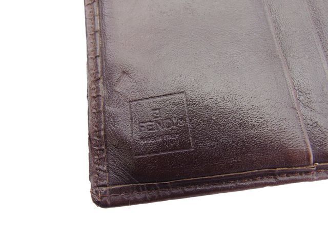 美品フェンディ　ズッカ　 ラウンドジップ　長財布　レザー　キャンバス brandsquare_0525-1850-17000714930