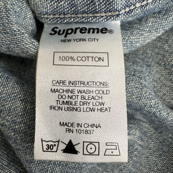 シュプリーム　刺繍クラシックロゴ　ブラックデニムシャツ　Mサイズ　supreme Supreme/シュプリーム【20AW】Classic Logo Denim Shirt