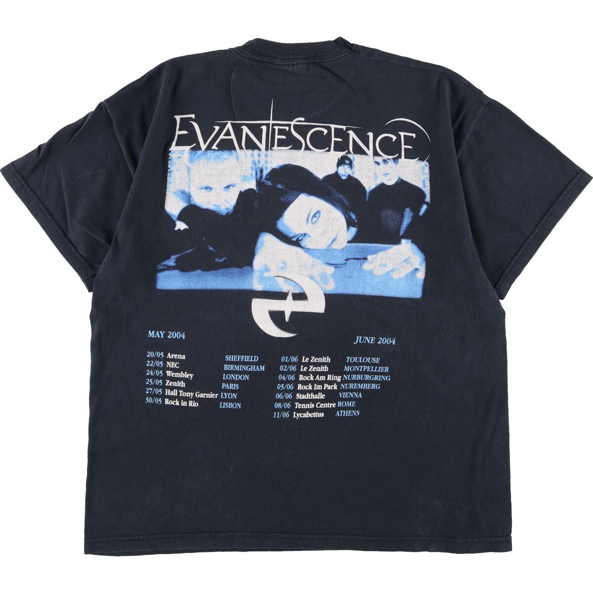 古着 EVANESCENCE エヴァネッセンス 両面プリント バンドTシャツ バンT 