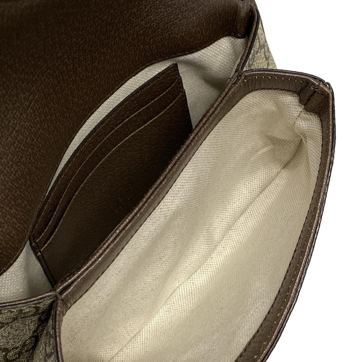 GUCCI グッチ ウエストポーチ インターロッキングG GGプラス GGスプリーム 703807 ダークブラウン×ベージュ レザー DECORATOM_COM_BR