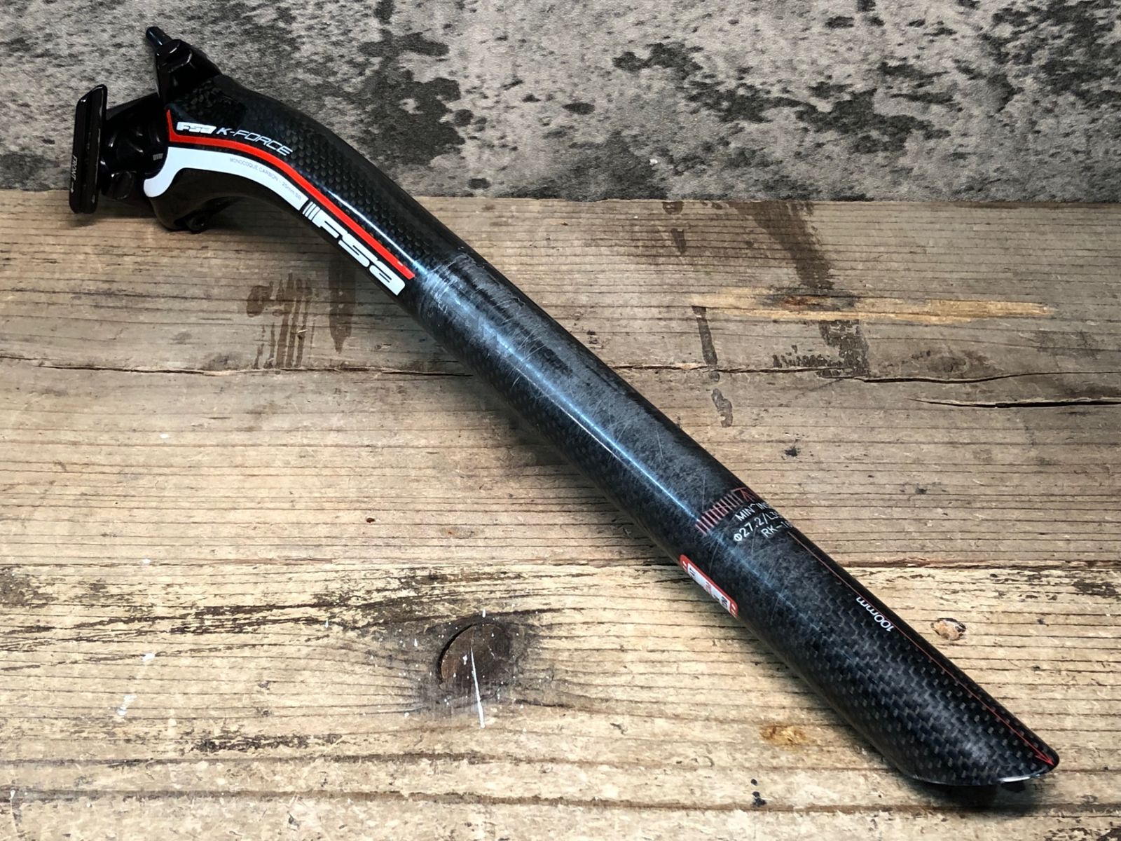 JK135 FSA K-FORCE カーボン シートポスト 黒 350mm Φ27.2
