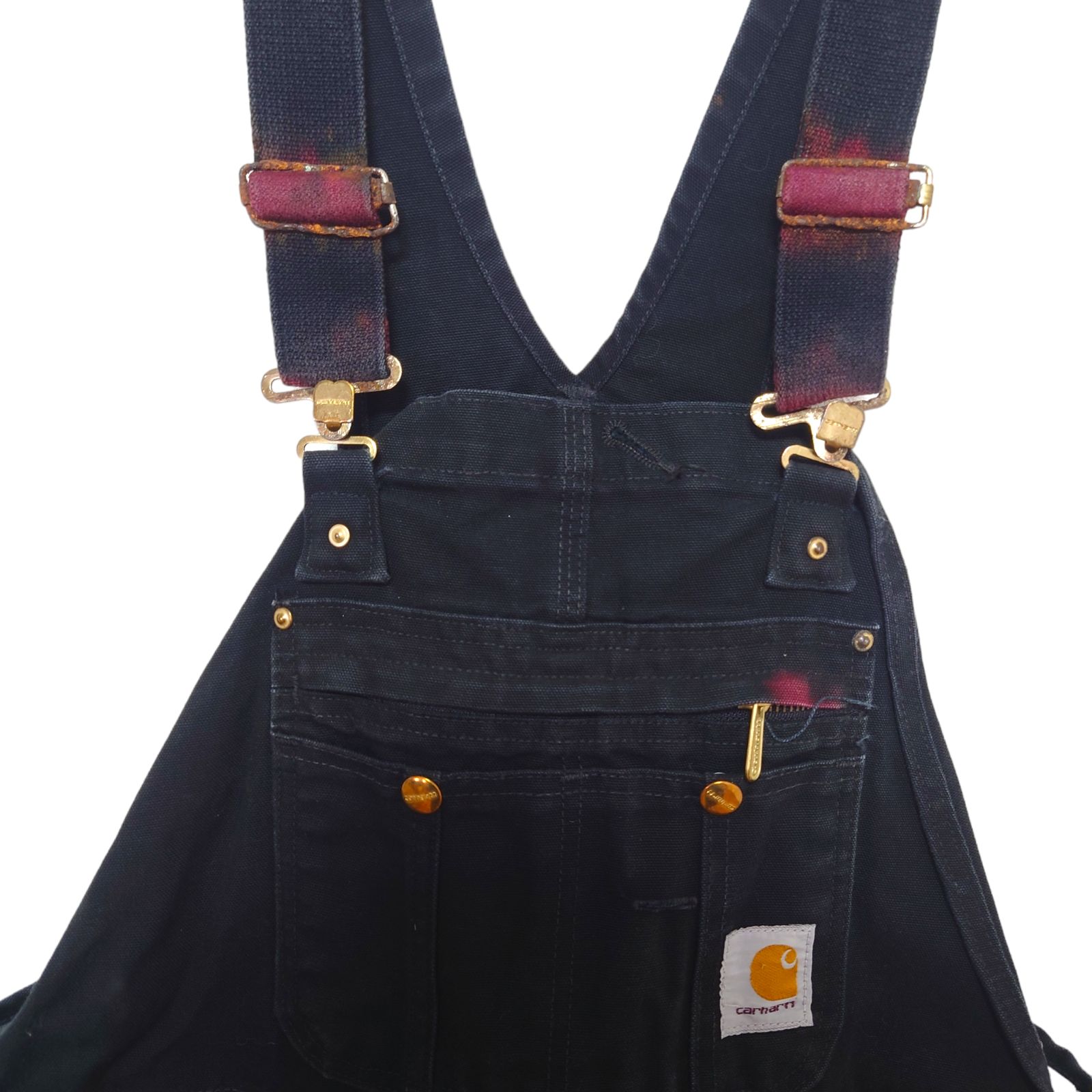 Carhartt】ダブルニーダック オーバーオール ブラック S-693