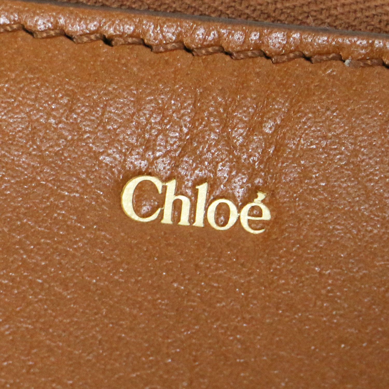 Chloe クロエ カードケース ブラウン / シャイニーレザー製 