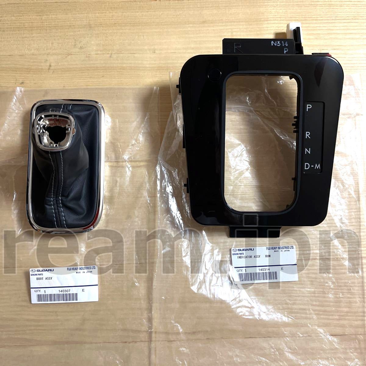 新品 スバル純正 VM4 VMG レヴォーグ シフトパネル シフトカバー シフトブーツ インジケータ シルバーステッチ 銀 JDM Levorg Shift Panel