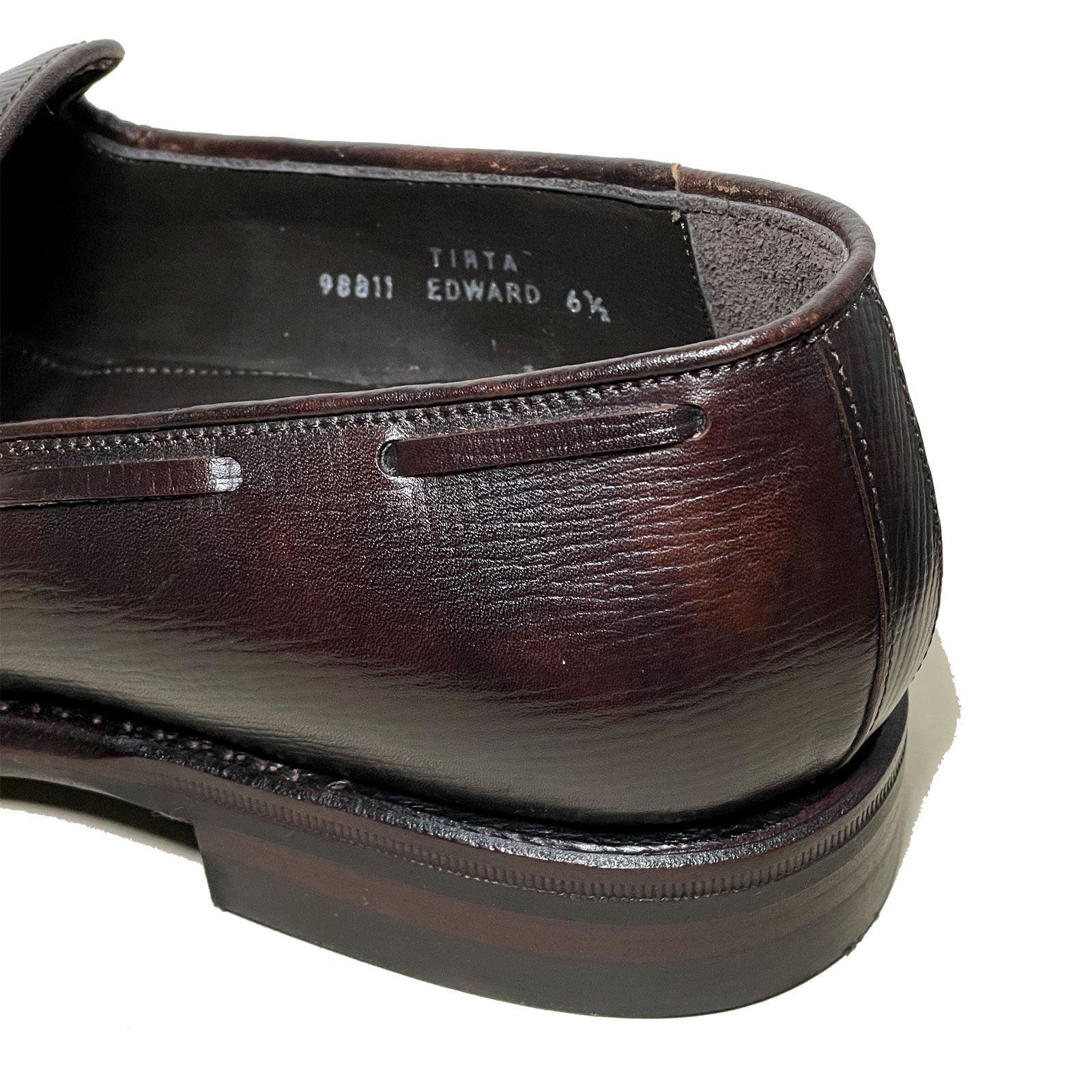  Jalan Sriwijaya ジャランスリウァヤ ジャランスリワヤ 98811 Tirta DARK BROWN RADICA OALMELLANO CALF アンティーク 型押しレザー ダイナイトソール タッセルローファー ダークブラウン ローファー ブーツ 革靴