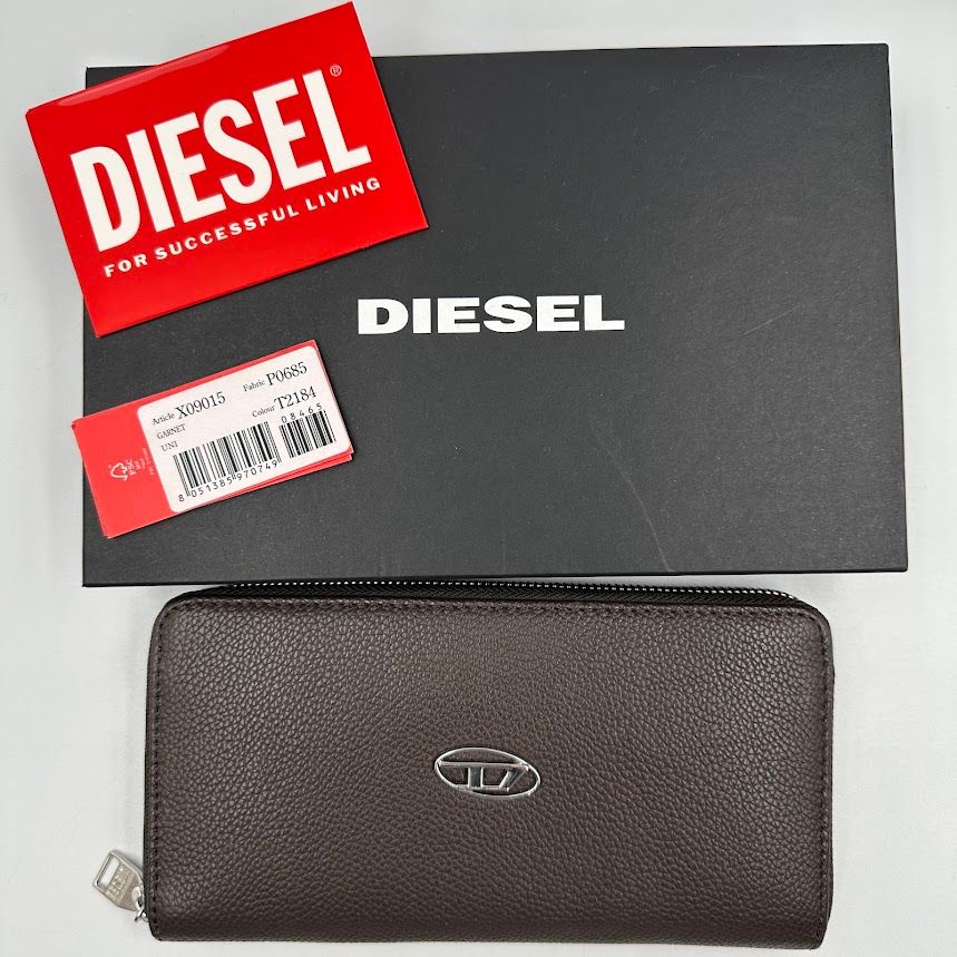 DIESEL ディーゼル Dロゴ ラウンドファスナー 長財布