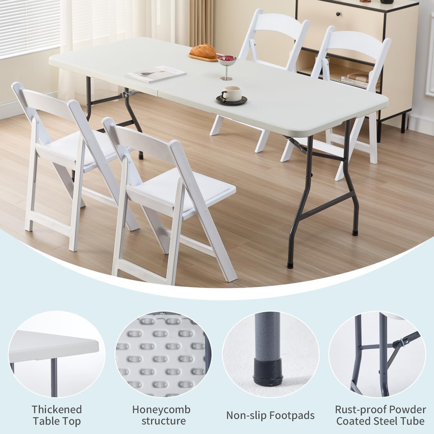 コストコ LIFETIME 折り畳みテーブル 6人用 横180cm 人気商品