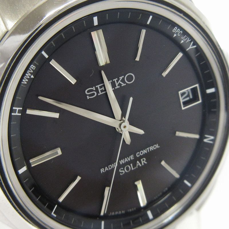 セイコー SEIKO セレクション SELECTION 腕時計 アナログ ソーラー電波 デイト SBTM241 文字盤 黒 ブラック ウォッチ ■SM1