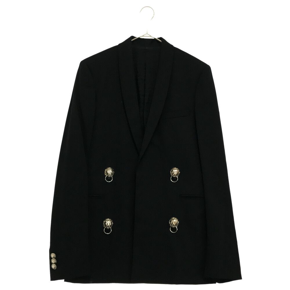 希少/ハンガー付 ヴェルサーチ テーラードジャケット 1ボタン ブラック VERSUS VERSACE (ヴェルサス ヴェルサーチ) ライオンヘッド