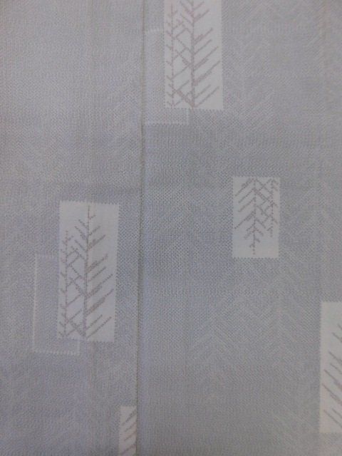 503mt27●林宗平工房 本塩沢 御召 薄玉子色 亀甲絣 証紙付 袷仕立て● 503mt27○林宗平工房 本塩沢 御召 薄玉子色 亀甲絣 証紙付 袷